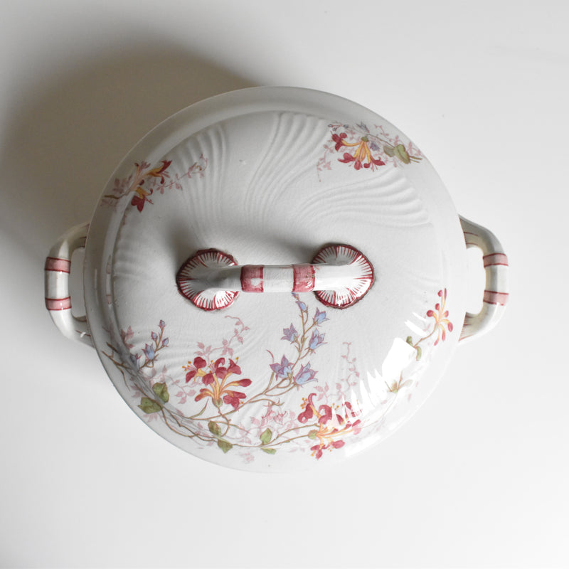 Antique Soup Tureen Luneville Chevrefeuilles
