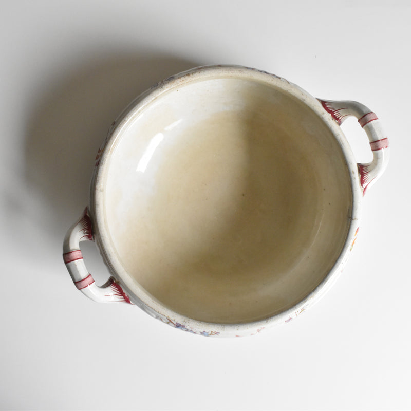 Antique Soup Tureen Luneville Chevrefeuilles