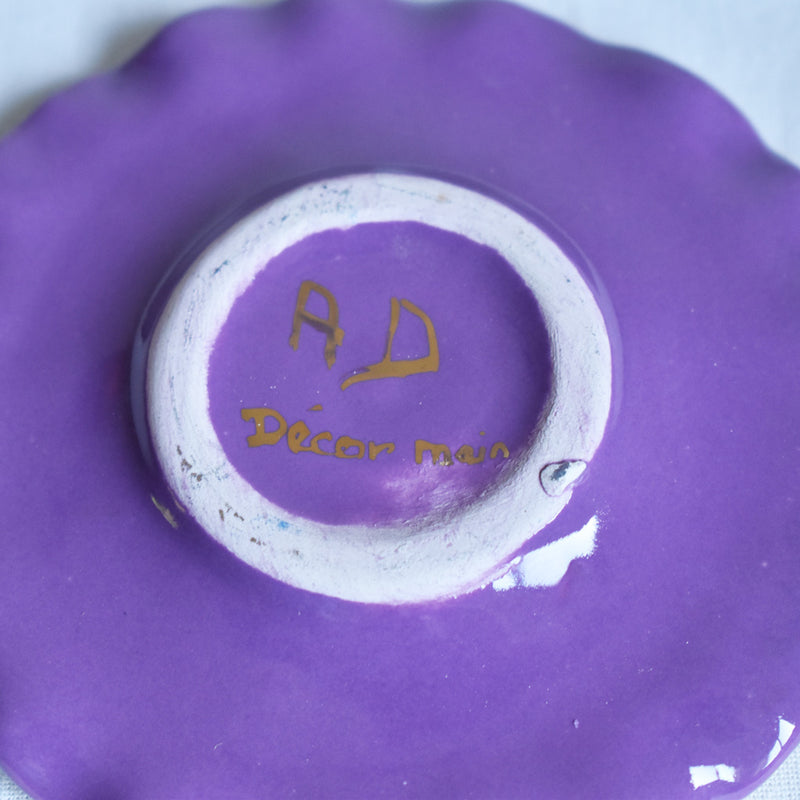 ア.ドラサンヴァル A.Dressinval ミニカップ＆ソーサー 3cm パープル A