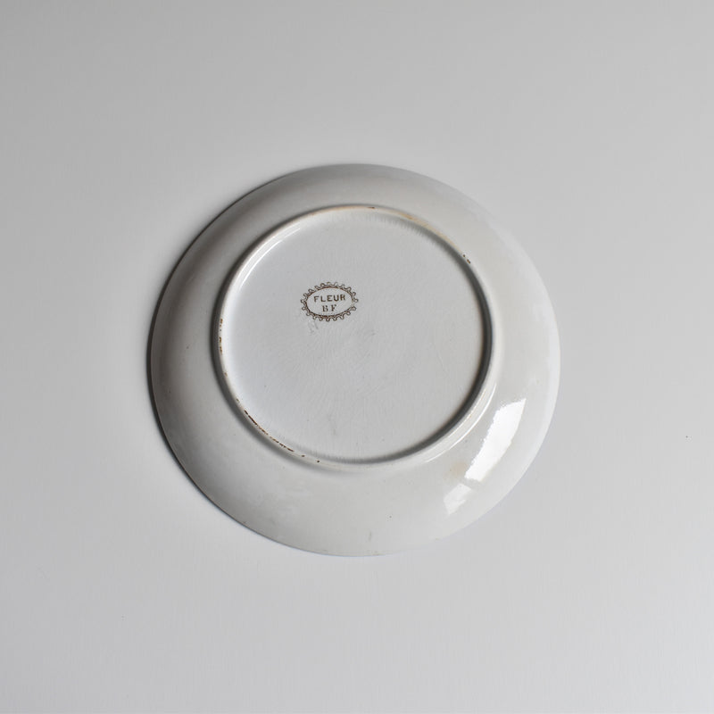 Antique Saucer Boch Frères (B.F.) Fleurs