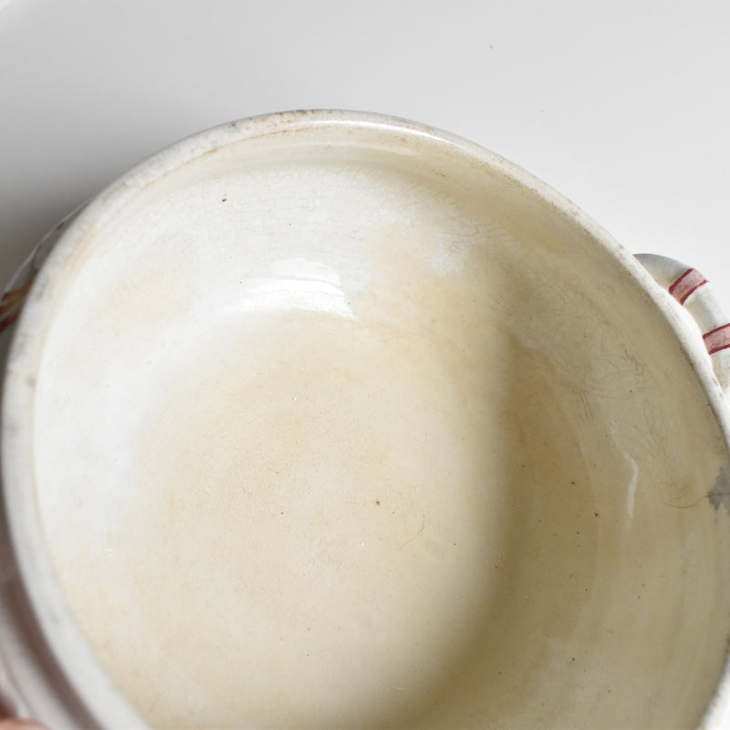 Antique Soup Tureen Luneville Chevrefeuilles
