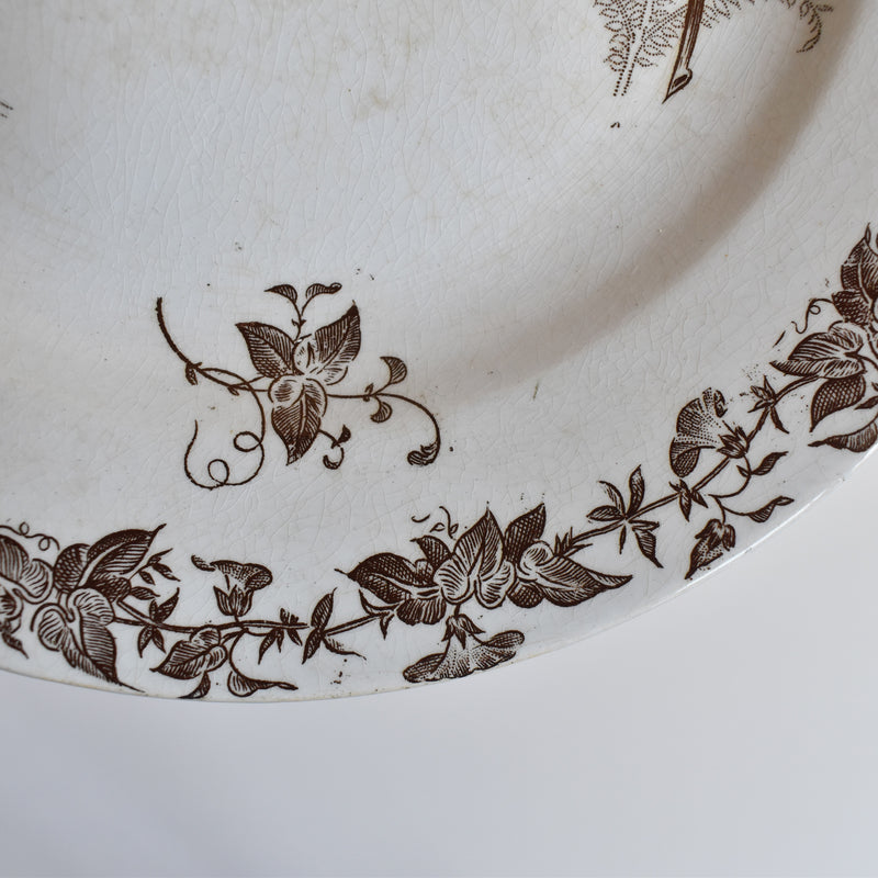 Antique Pedestal Plate FF Peksonnu Liseron