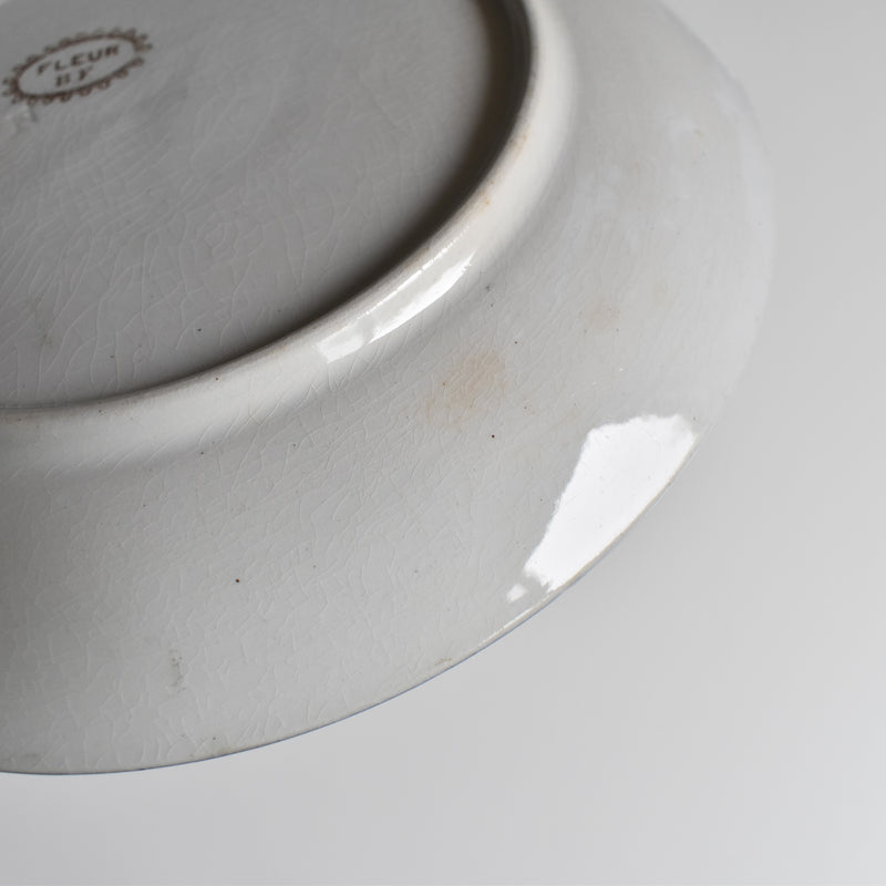 Antique Saucer Boch Frères (B.F.) Fleurs