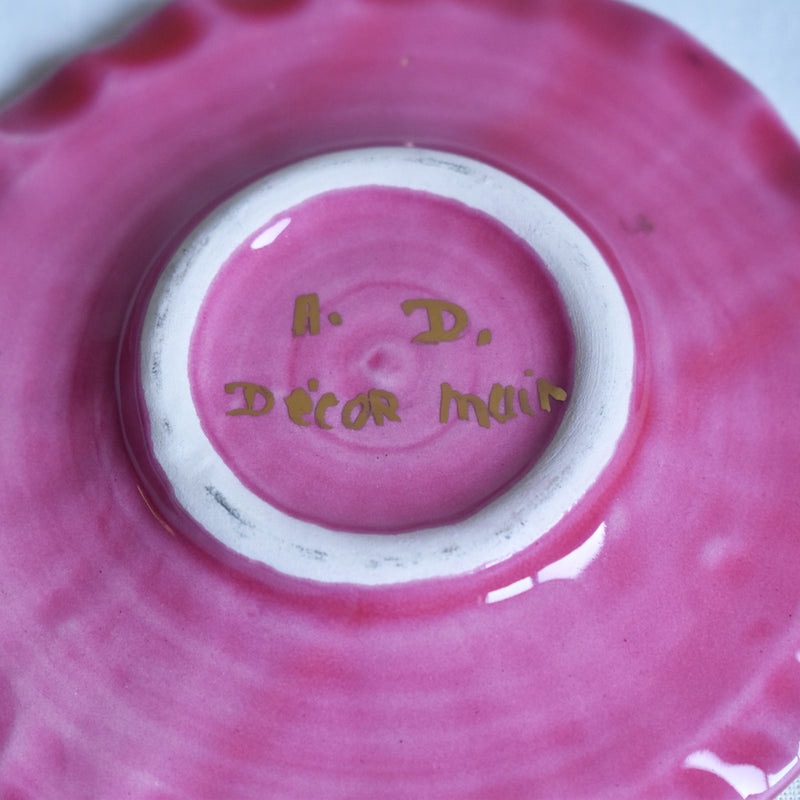 ア.ドラサンヴァル A.Dressinval ミニカップ＆ソーサー 3cm ピンク C