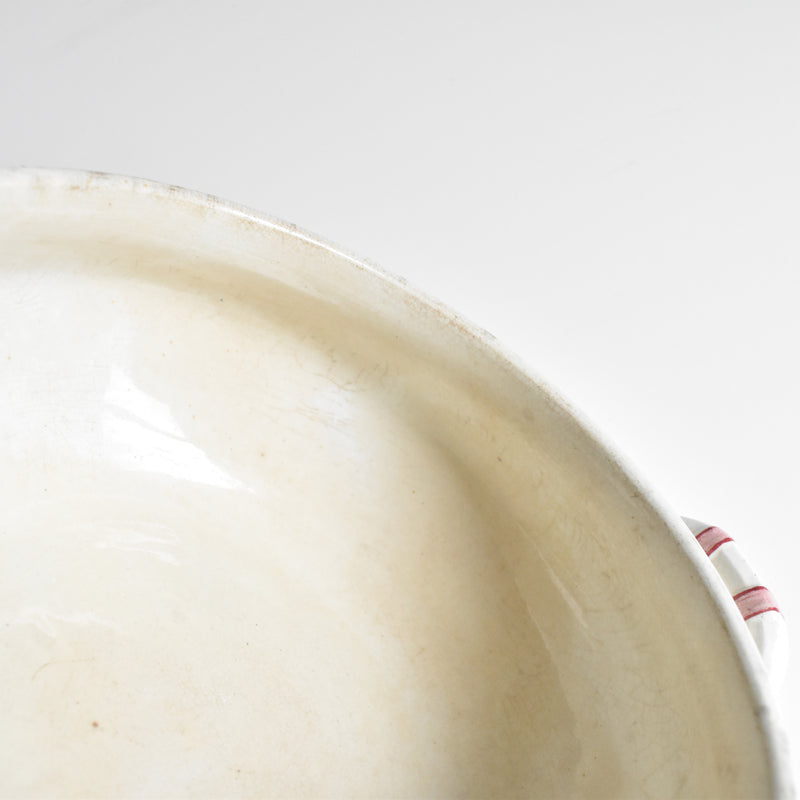 Antique Soup Tureen Luneville Chevrefeuilles