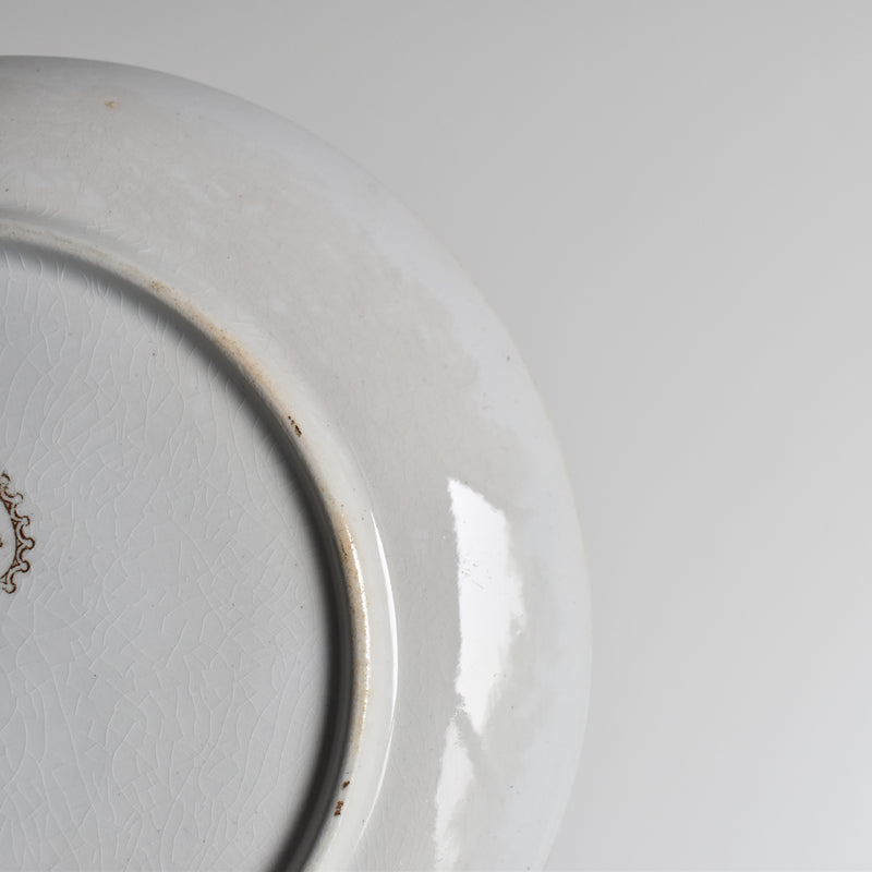 Antique Saucer Boch Frères (B.F.) Fleurs