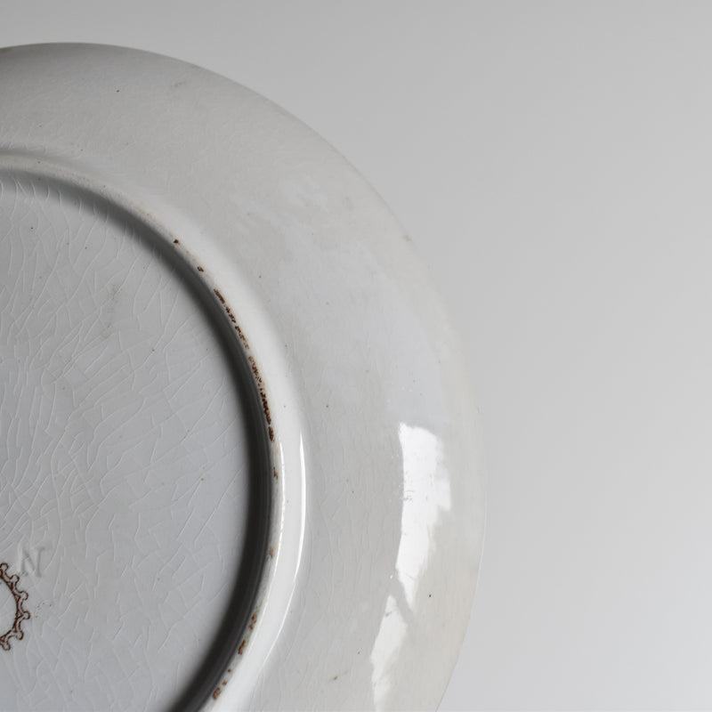 Antique Saucer Boch Frères (B.F.) Fleurs