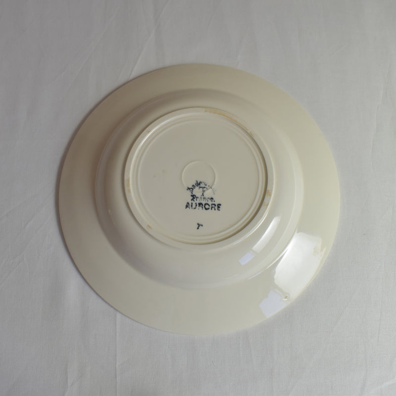 Antique Deep Plate Badonviller Aurore B