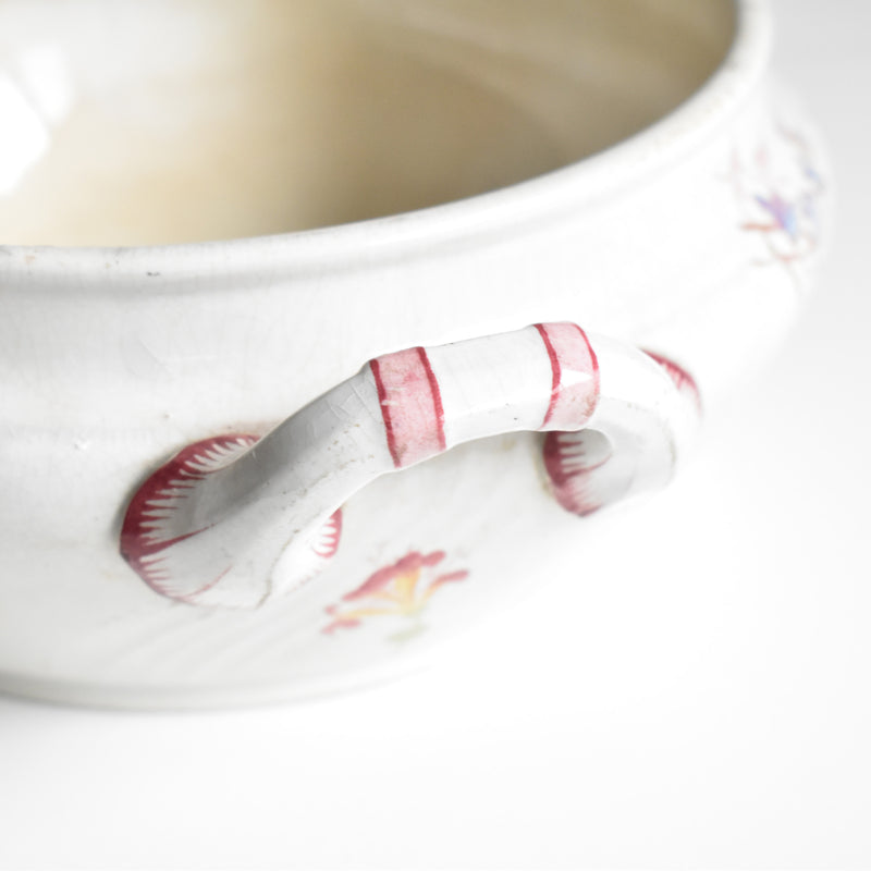 Antique Soup Tureen Luneville Chevrefeuilles