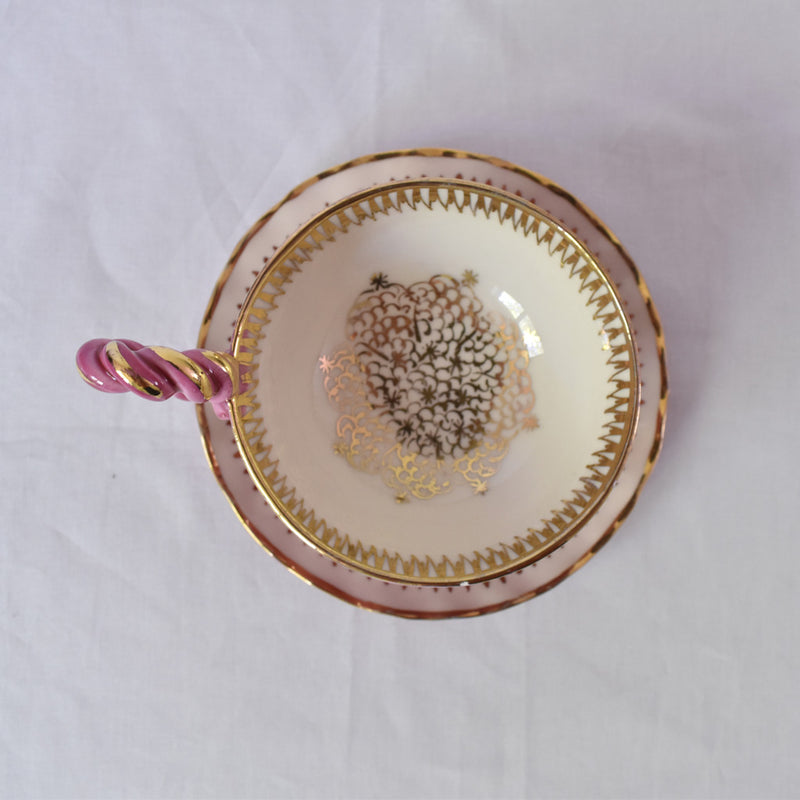 ア.ドラサンヴァル A.Dressinval チョコレートカップ＆ソーサー ピンク A