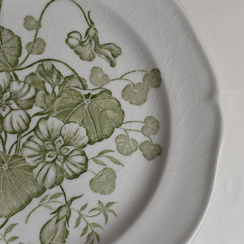 Vintage Dessert Plate Gien Yves Rocher (1970) Capucines