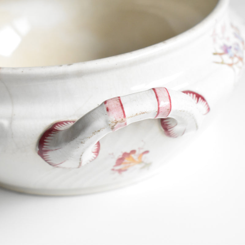 Antique Soup Tureen Luneville Chevrefeuilles
