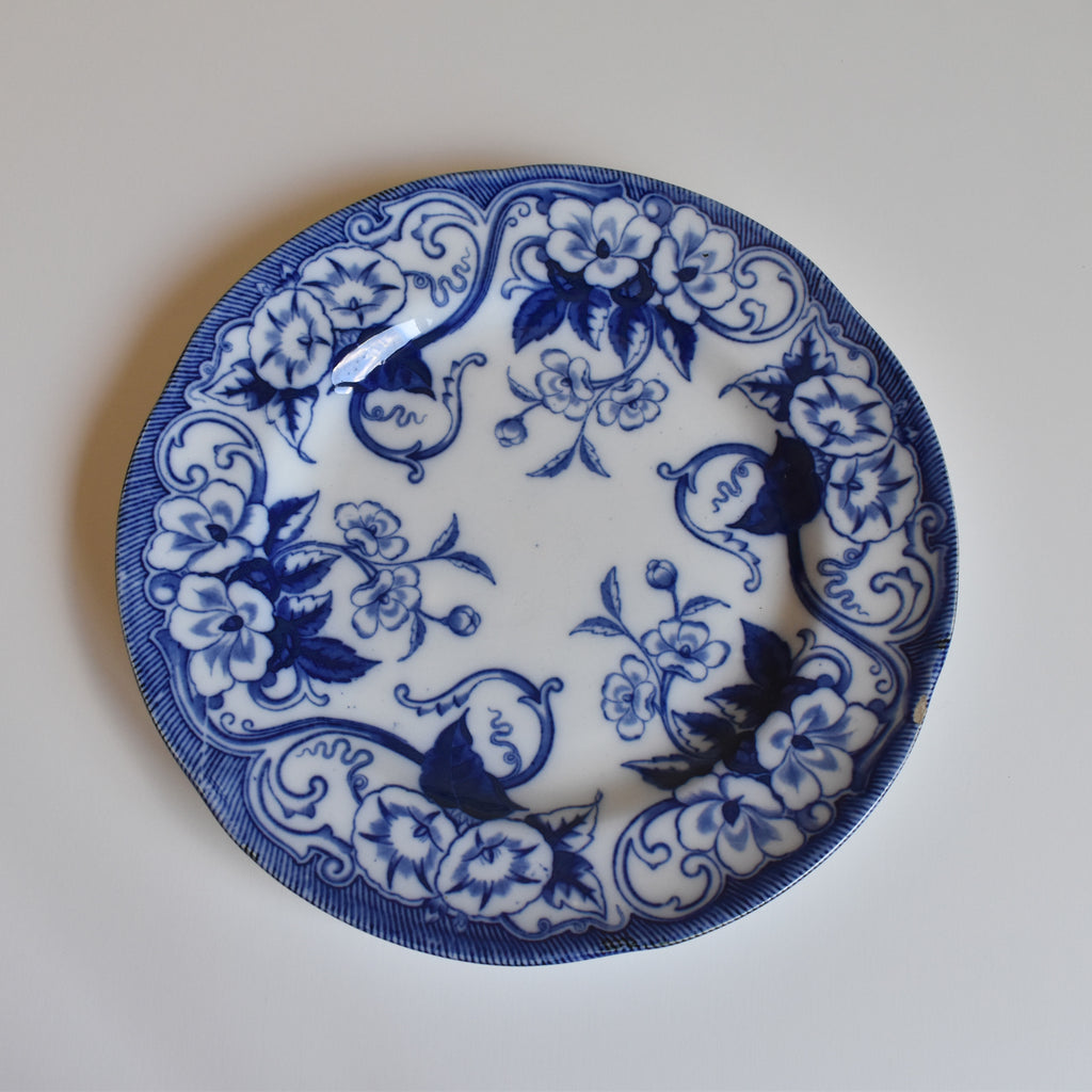 クレイユモントロー製 アンティークプレート 皿 FLORA Creil Montereau