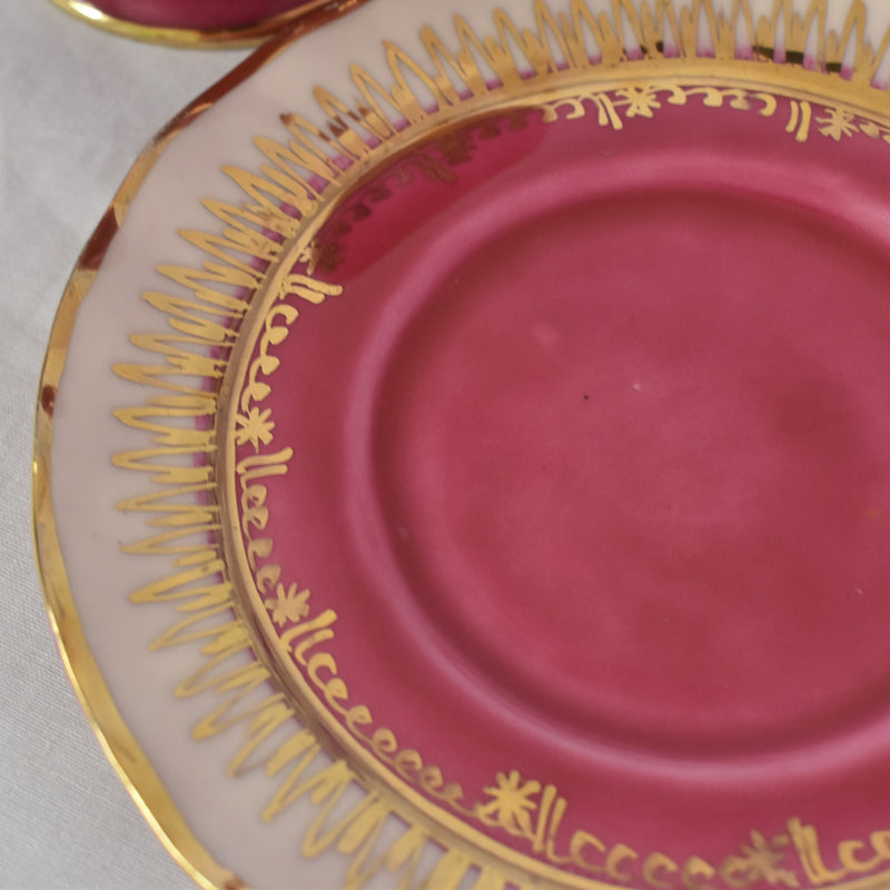 ア.ドラサンヴァル A.Dressinval チョコレートカップ＆ソーサー ピンク A