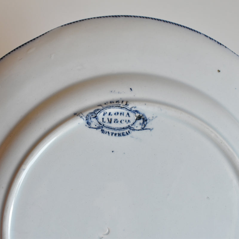 Antique Plate, Creil et Montereau, Flora