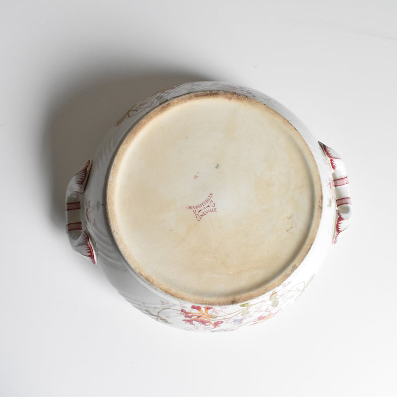 Antique Soup Tureen Luneville Chevrefeuilles