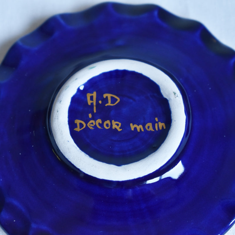 ア.ドラサンヴァル A.Dressinval ミニカップ＆ソーサー 3cm ダークブルー A