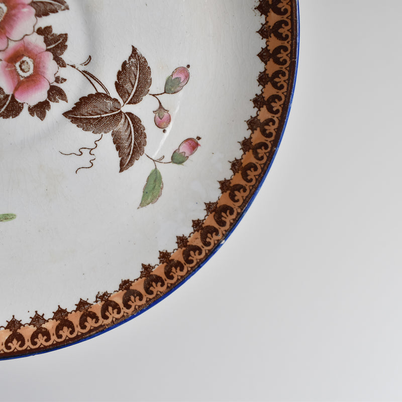Antique Saucer Boch Frères (B.F.) Fleurs