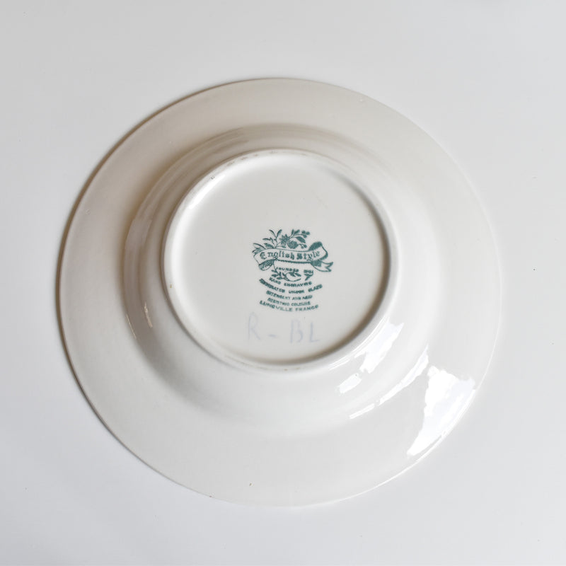 Vintage Deep Plate, English Style, Rouge A