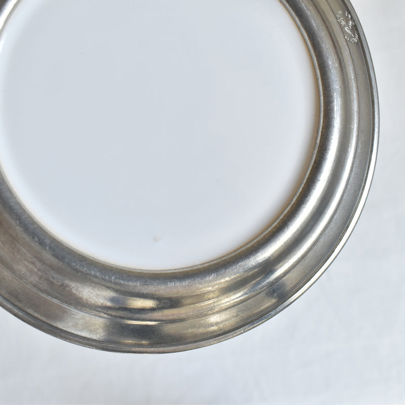 ヴィンテージピューター＆陶器 スモール絵皿