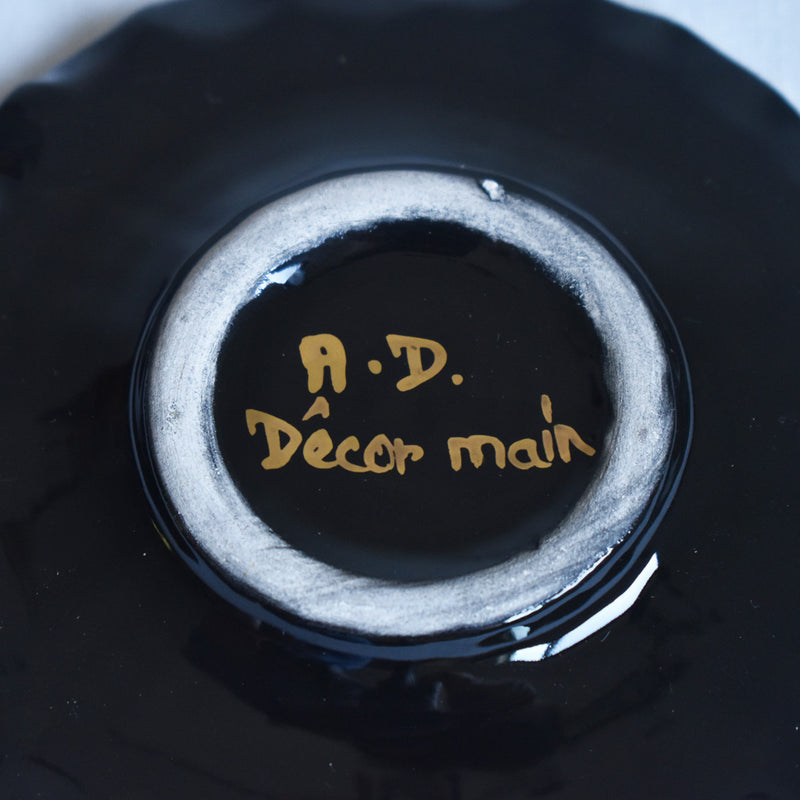 ア.ドラサンヴァル A.Dressinval ミニカップ＆ソーサー 3cm ブラック