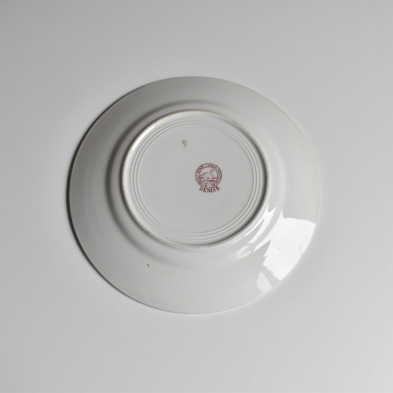 Antique dessert plate, Saint-Amand Denise