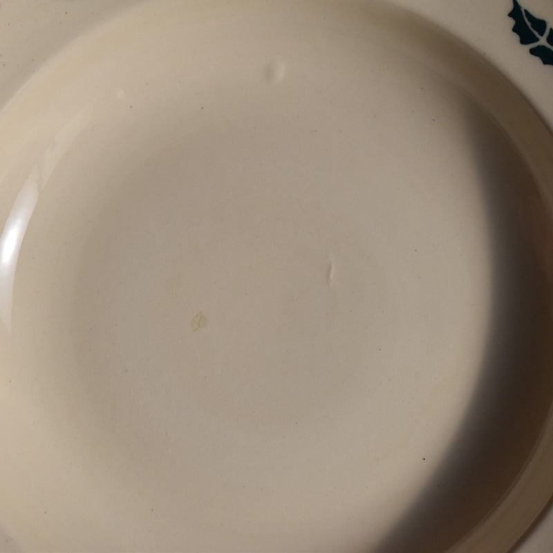 Antique Deep Plate - Lunéville Houx (Holly) - D