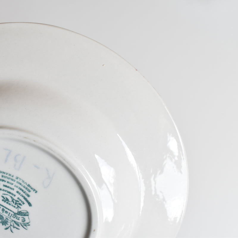 Vintage Deep Plate, English Style, Rouge A