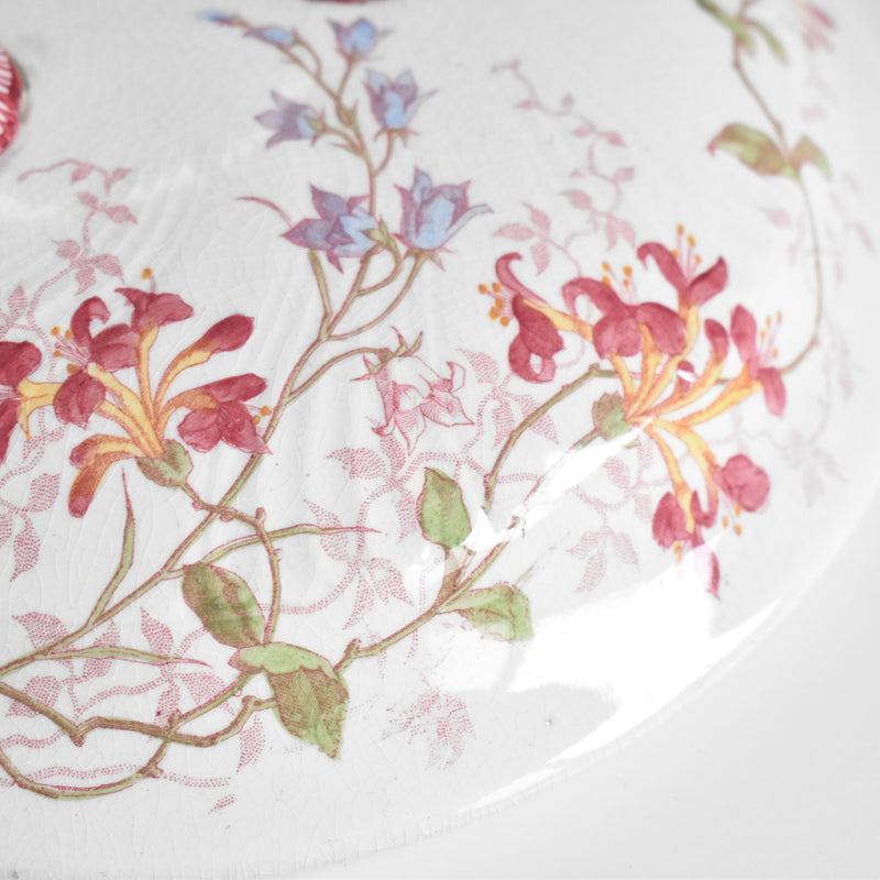 Antique Soup Tureen Luneville Chevrefeuilles