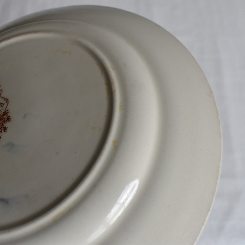 Antique dessert plate, K&G Luneville, polychrome