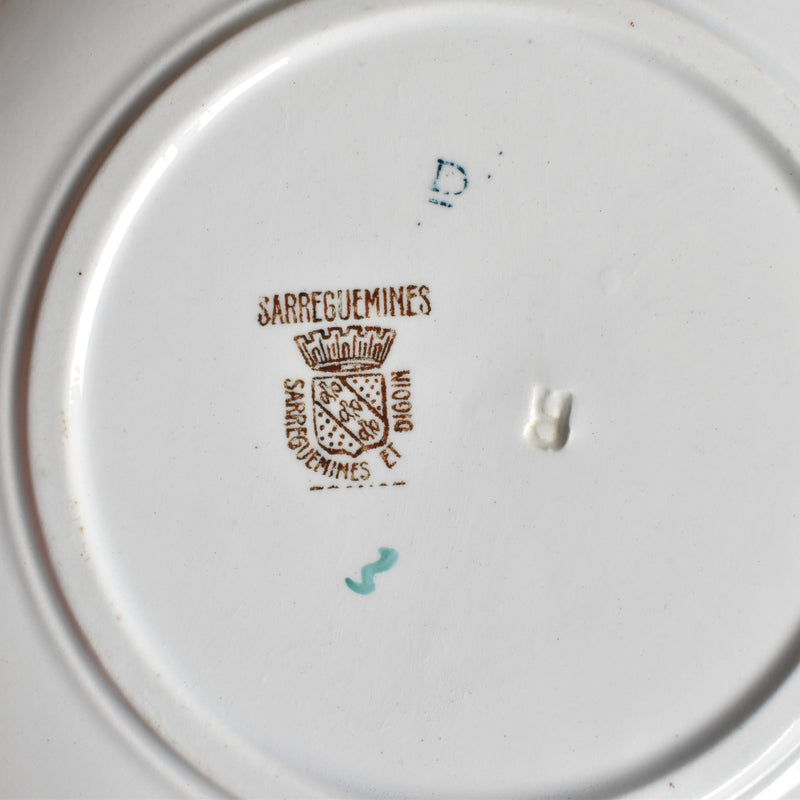 Antique Cup & Saucer Sarreguemines Kyoto A