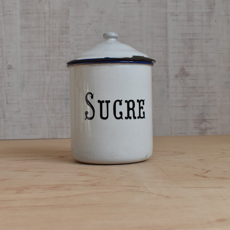 Vintage enamel storage containers - 5 pieces