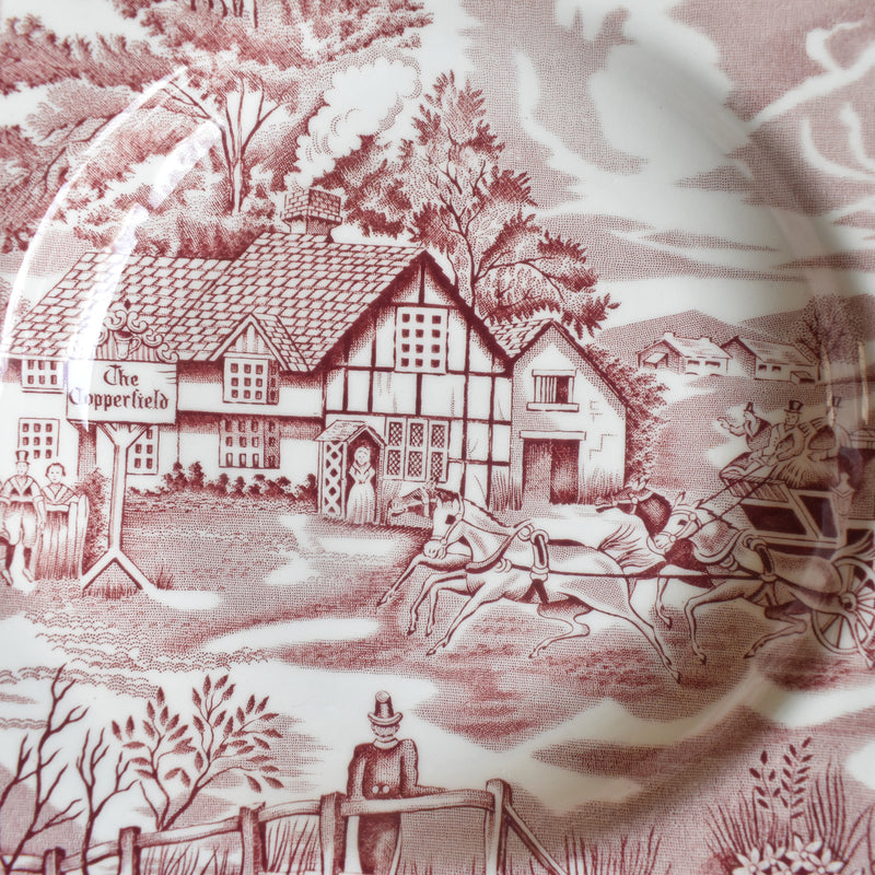 Vintage Deep Plate, English Style, Rouge A