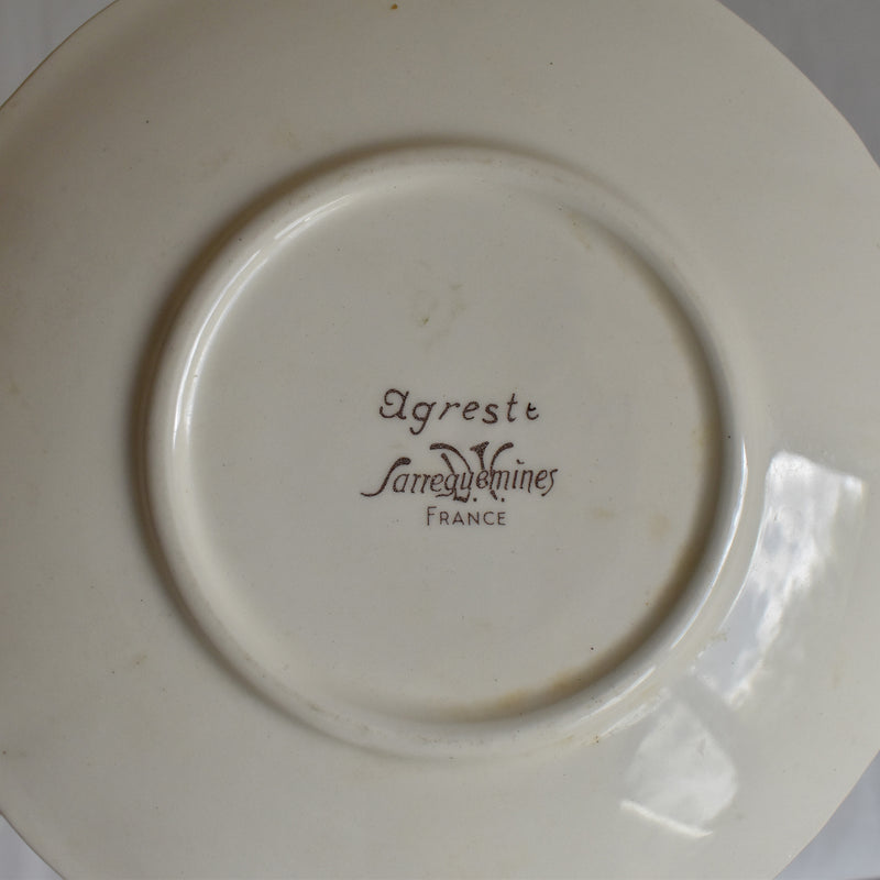 Vintage Cup & Saucer Digoin & Sarreguemines Agreste