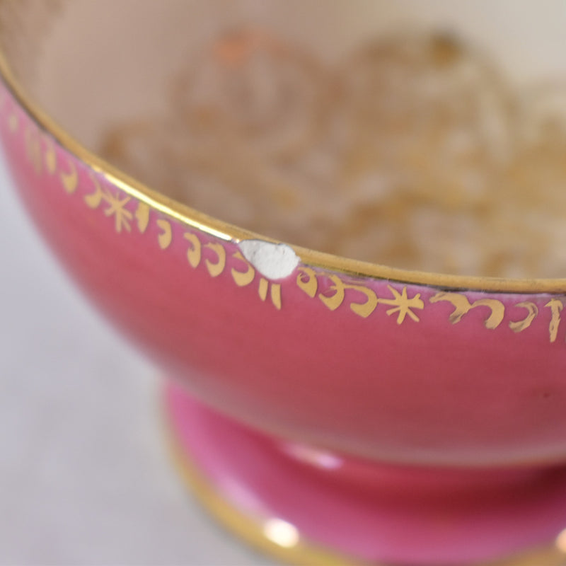 ア.ドラサンヴァル A.Dressinval チョコレートカップ＆ソーサー ピンク B