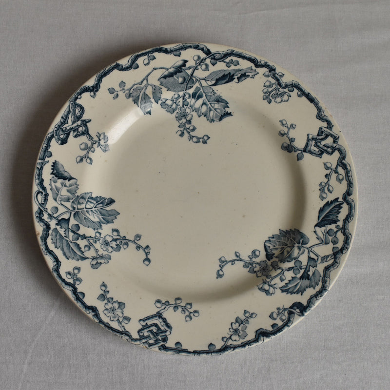 Antique Plate - Lunéville Fontainebleau Blue
