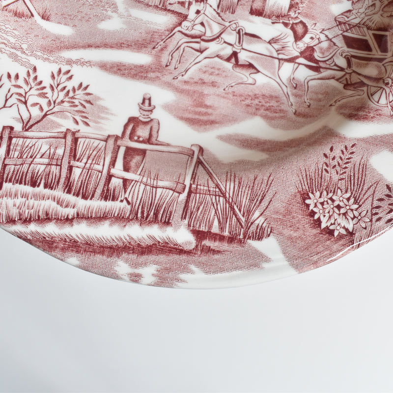 Vintage Deep Plate, English Style, Rouge A
