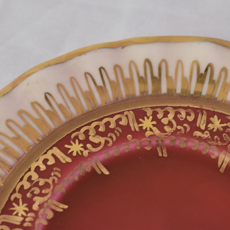 ア.ドラサンヴァル A.Dressinval チョコレートカップ＆ソーサー ピンク B