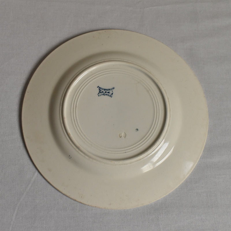 Antique Plate - Lunéville Fontainebleau Blue