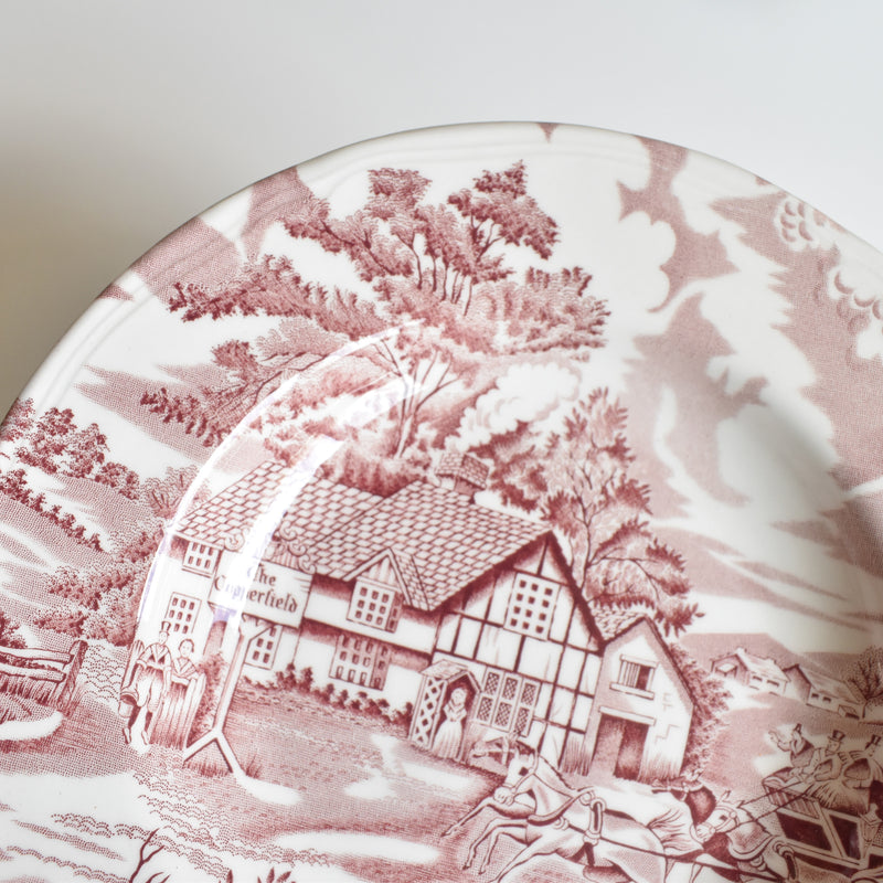 Vintage Deep Plate, English Style, Rouge A