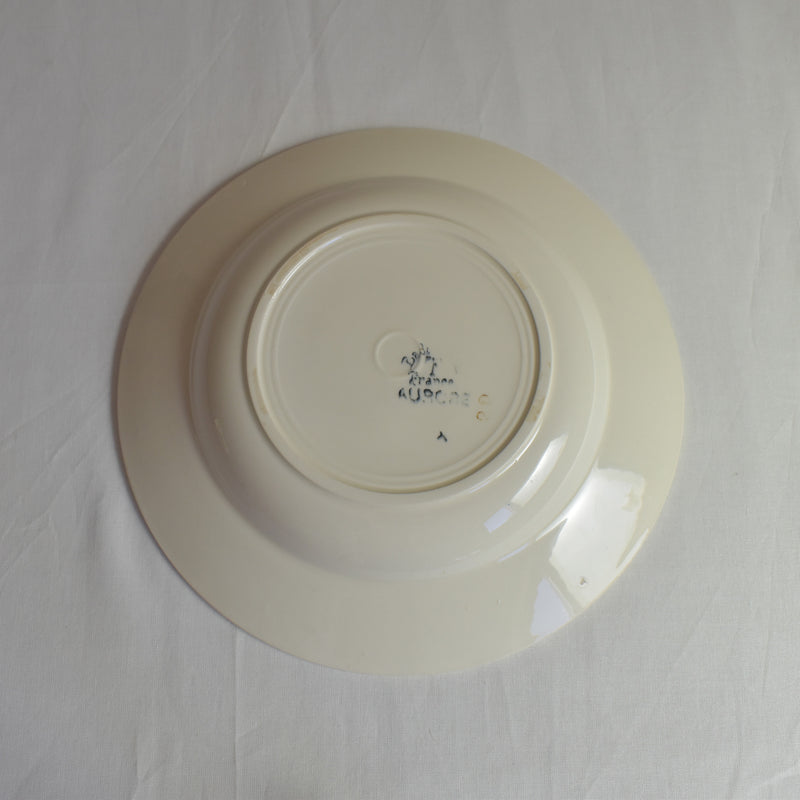 Antique deep dish Badonviller Aurore C