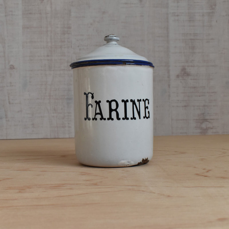 Vintage enamel storage containers - 5 pieces