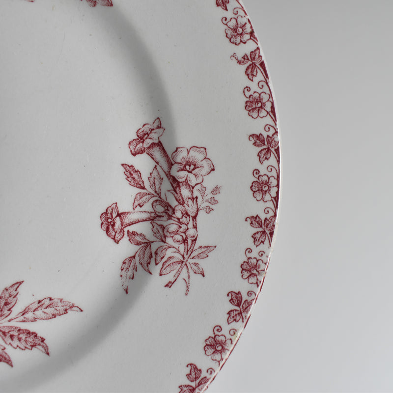 Antique dessert plate, Saint-Amand Denise