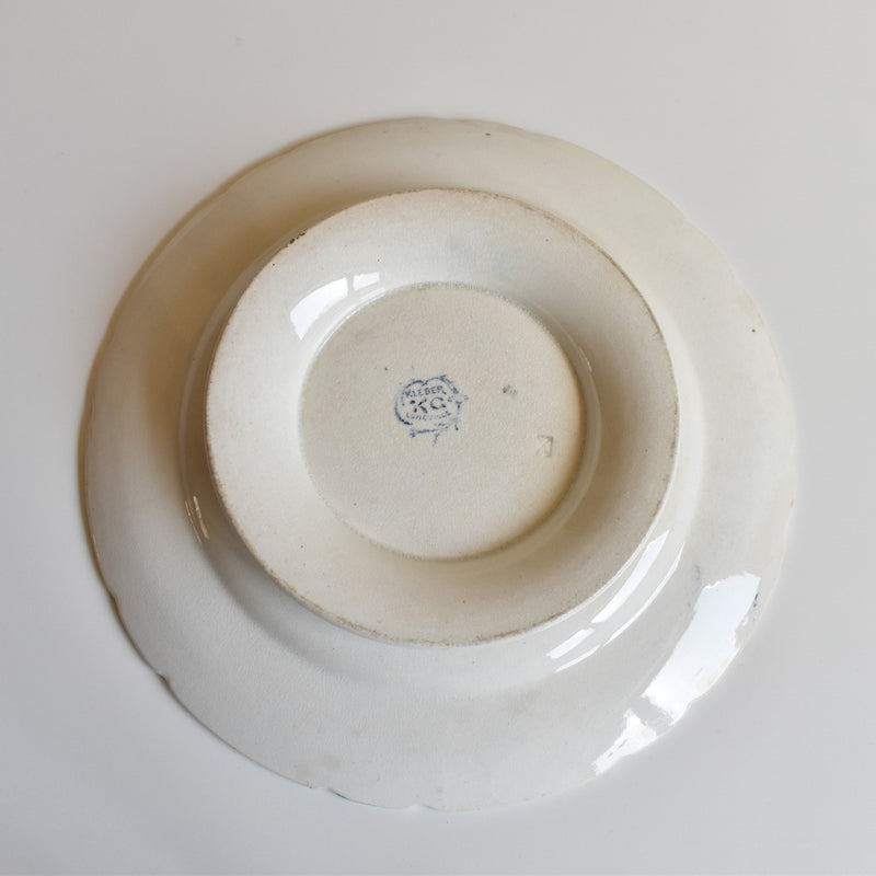 Antique Footed Plate KG Lunéville Kléber