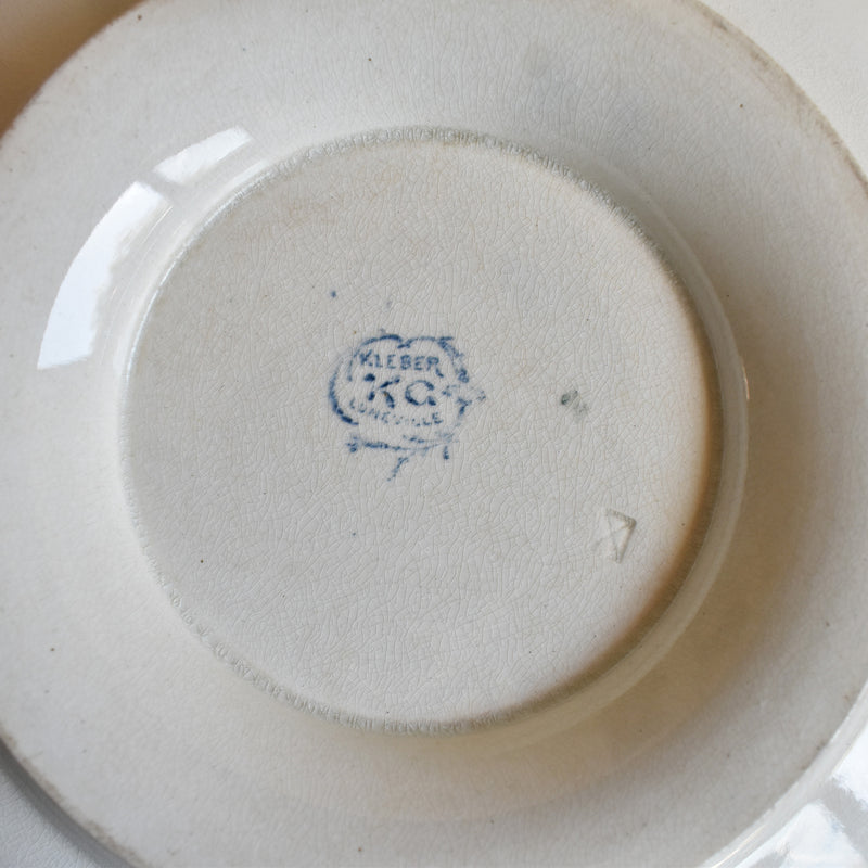 Antique Footed Plate KG Lunéville Kléber