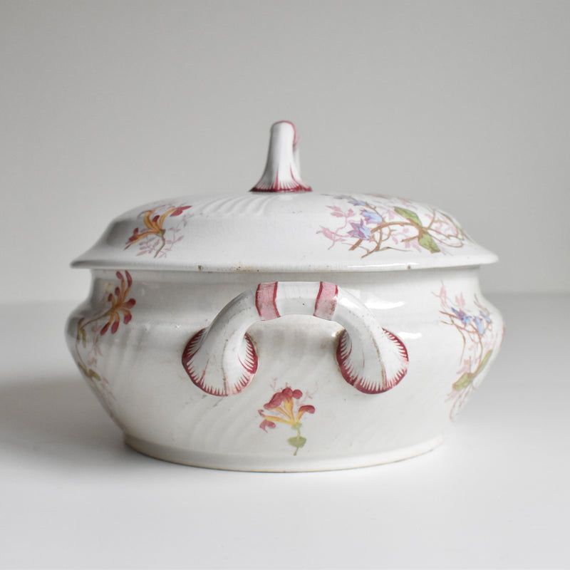 Antique Soup Tureen Luneville Chevrefeuilles