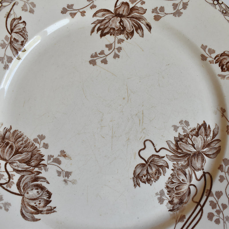 Antique Plate Sarreguemines Royat
