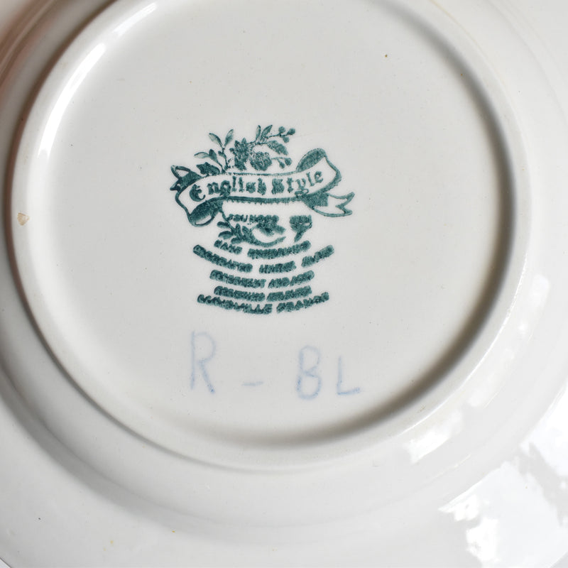 Vintage Deep Plate English Style Rouge B