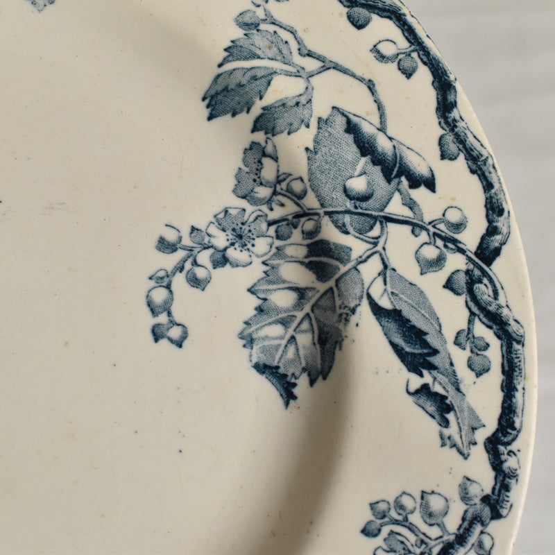 Antique Plate - Lunéville Fontainebleau Blue