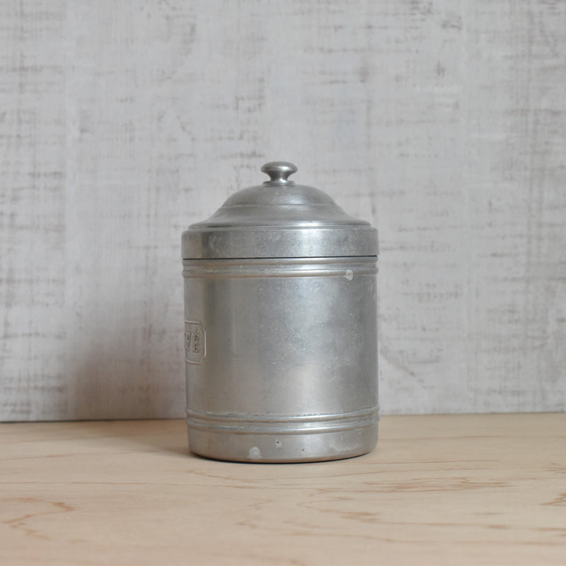 ヴィンテージ　アルミ保存容器　Café